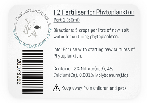 Easy Aquariums F2 Phytoplankton Fertiliser Part A 50ml