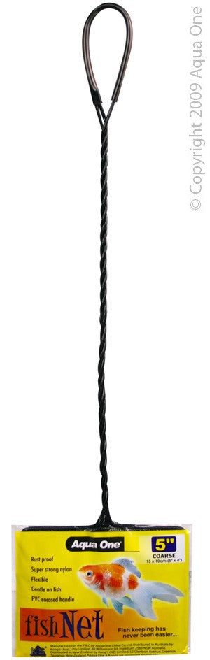aqua one fish net Aqua One Coarse Long Handle Fish Net – Hurstville Aquarium
