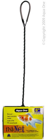 Aqua One Coarse Long Handle Fish Net 6in/16cm (10572)-Hurstville Aquarium