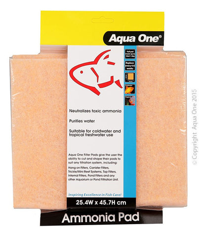 Aqua One Ammonia Pad Self Cut Filter Pad 25.4 X 45.7cm (10459)-Hurstville Aquarium