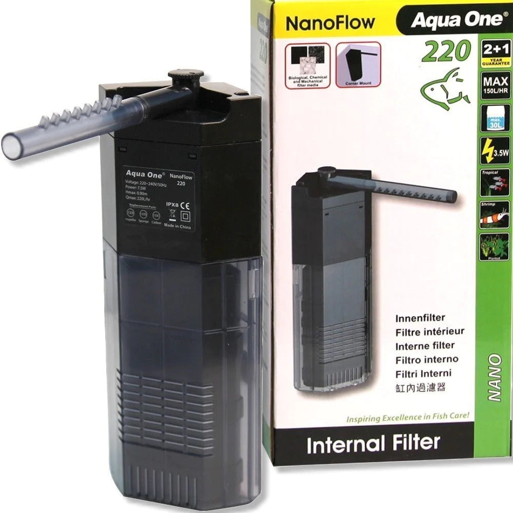 Aqua One Nanoflow 220 Internal Filter 220lh240v