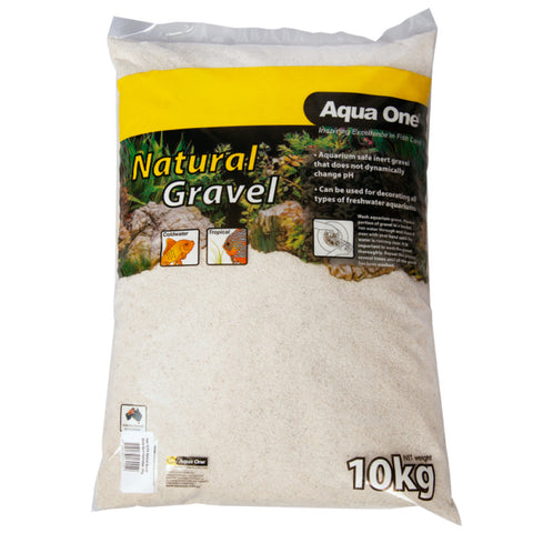Aqua One Natural Gravel White Sand Australian 10kg