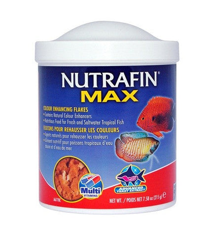 Nutrafin Max Tropical Colour Enhance Flakes 215g-Hurstville Aquarium