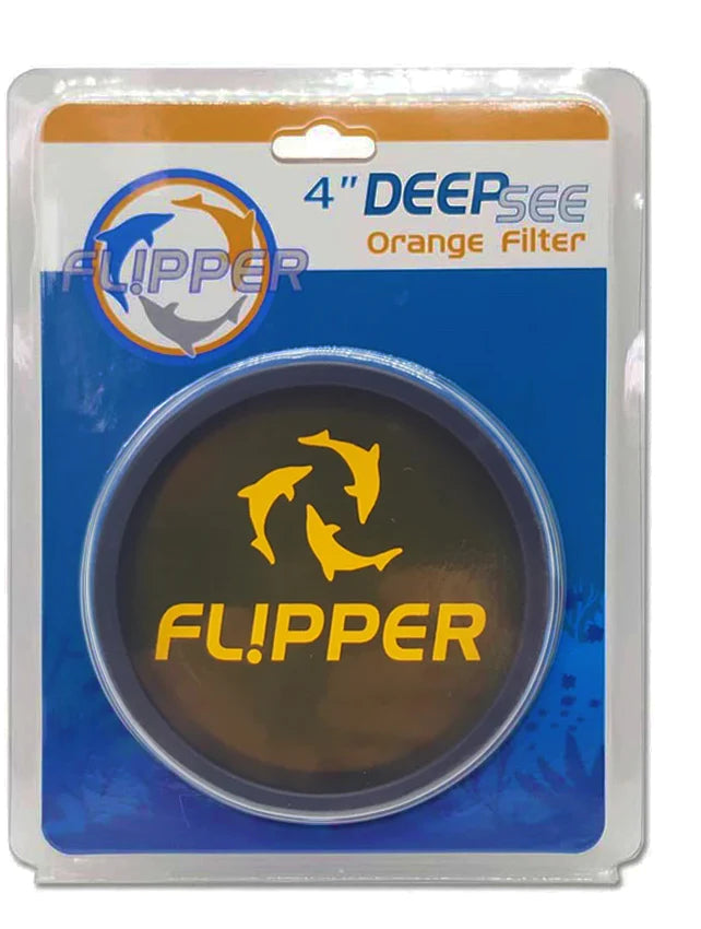 Flipper Deepsee Orange Viewing Lens 4"-Hurstville Aquarium