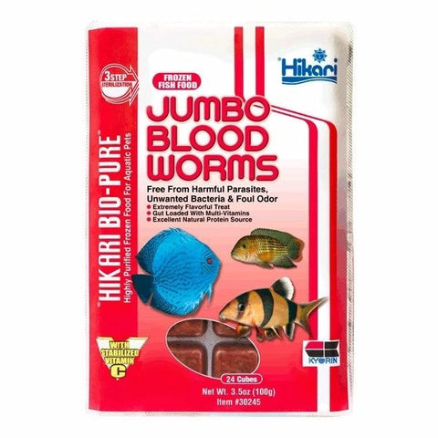 Hikari Jumbo Bloodworms 100g-Hurstville Aquarium