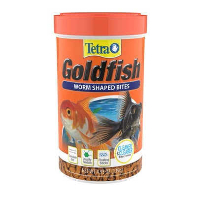 Tetra Goldfish Worm Shaped Bites Fish Food 139g