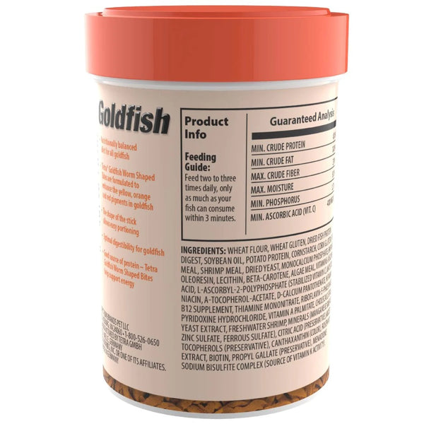 Tetra Goldfish Worm Shaped Bites Fish Food 139g