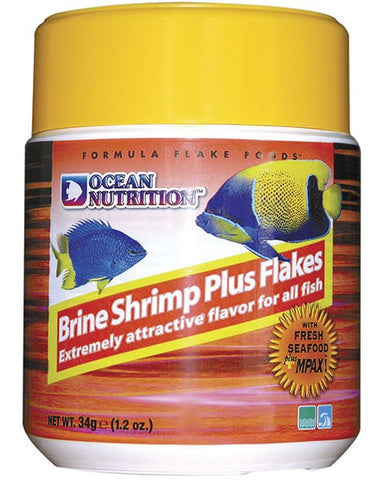 Ocean Nutrition Brine Shrimp Plus Flakes 34g-Hurstville Aquarium