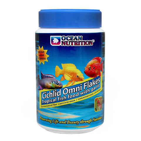 Ocean Nutrition Cichlid Omni Flake 154g-Hurstville Aquarium