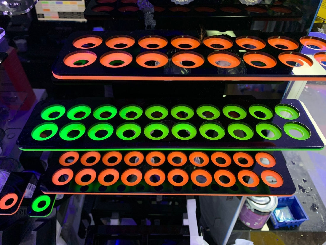 frag rack-Frag Rack 20 Hole Black/neon Green-Hurstville Aquarium