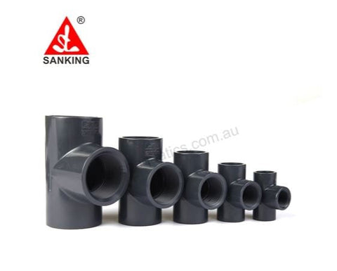 Sanking Plumbing Grey Din Sxtxs Tee 40mm-Hurstville Aquarium