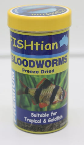 Fishtian Freeze Dried Bloodworms 250ml-Hurstville Aquarium