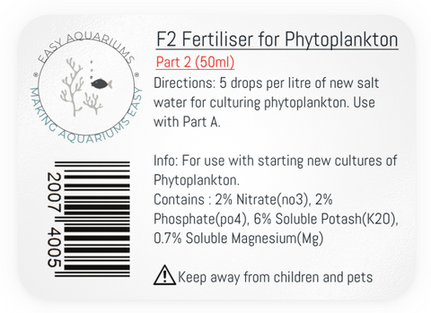 Easy Aquariums F2 Phytoplankton Fertiliser Part B 50ml