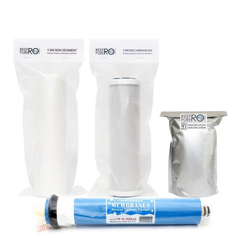 Reef Pure 4 Stage Filter Kit - Di Resin & Single 50gpd Membrane