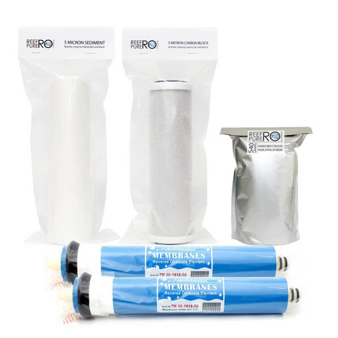 Reef Pure 4 Stage Filter Kit - Di Resin & Twin 50gpd Membranes