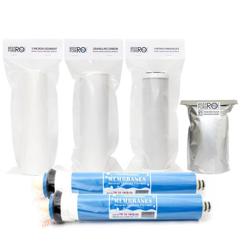 Reef Pure 5 Stage Filter Kit - Di Resin & Twin 50gpd Membranes
