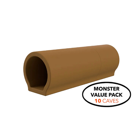 Ezyaqua Ezycave Ezycave Value 10 Pack - Light Brown / Round-Hurstville Aquarium