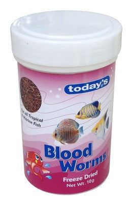 Today's Bloodworm Freeze Dried 10g-Hurstville Aquarium