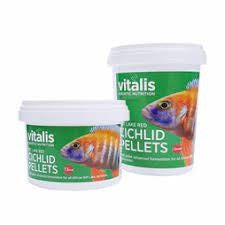 Vitalis Aquatic Nutrition Cichlid Carnivore (red) Rift Lake Pellet 1.5mm 140g-Hurstville Aquarium
