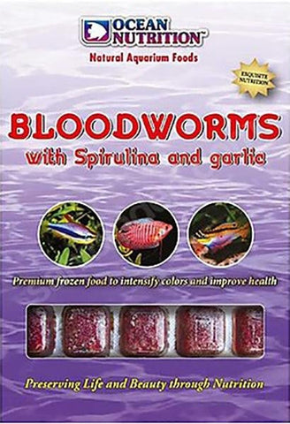 Ocean Nutrition Bloodworms With Spirulina And Garlic-Hurstville Aquarium