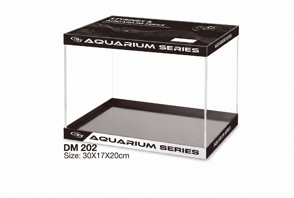Dymax Aquarium Low Iron Ultra Clear Glass Tank 30x17x20cm 10l
