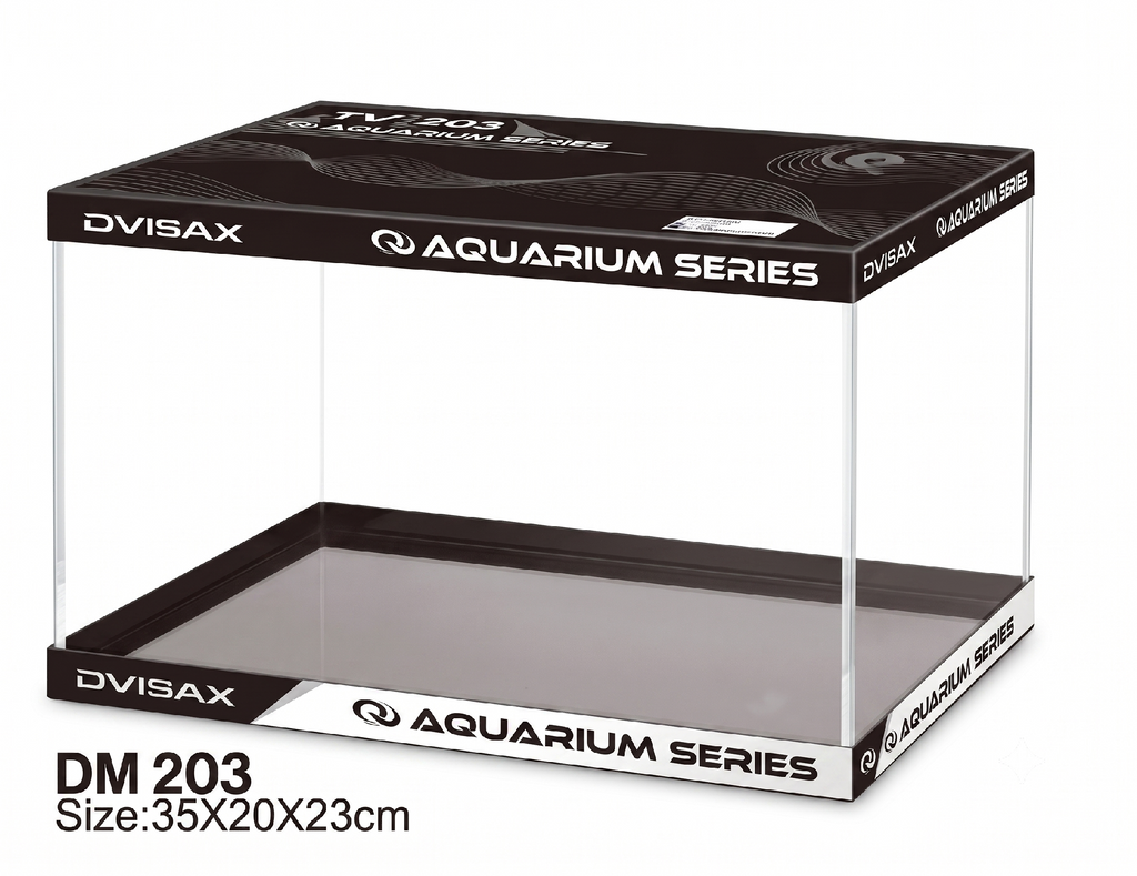 Dymax Aquarium Low Iron Ultra Clear Glass Tank 35x20x23cm 16l