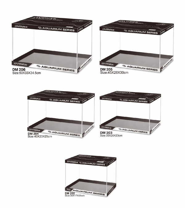 Dymax Aquarium Low Iron Ultra Clear Glass Tank 35x20x23cm 16l