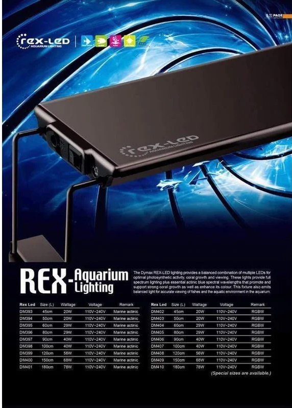 Dymax Rex-led Light 4ft/120cm Marine Actinic - 56w 