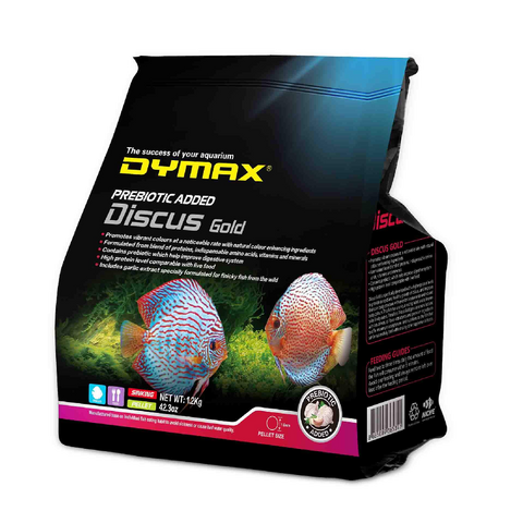 Dymax Discus Gold Premium Fish Food 2mm Sinking Pellets 1.2kg 1200g