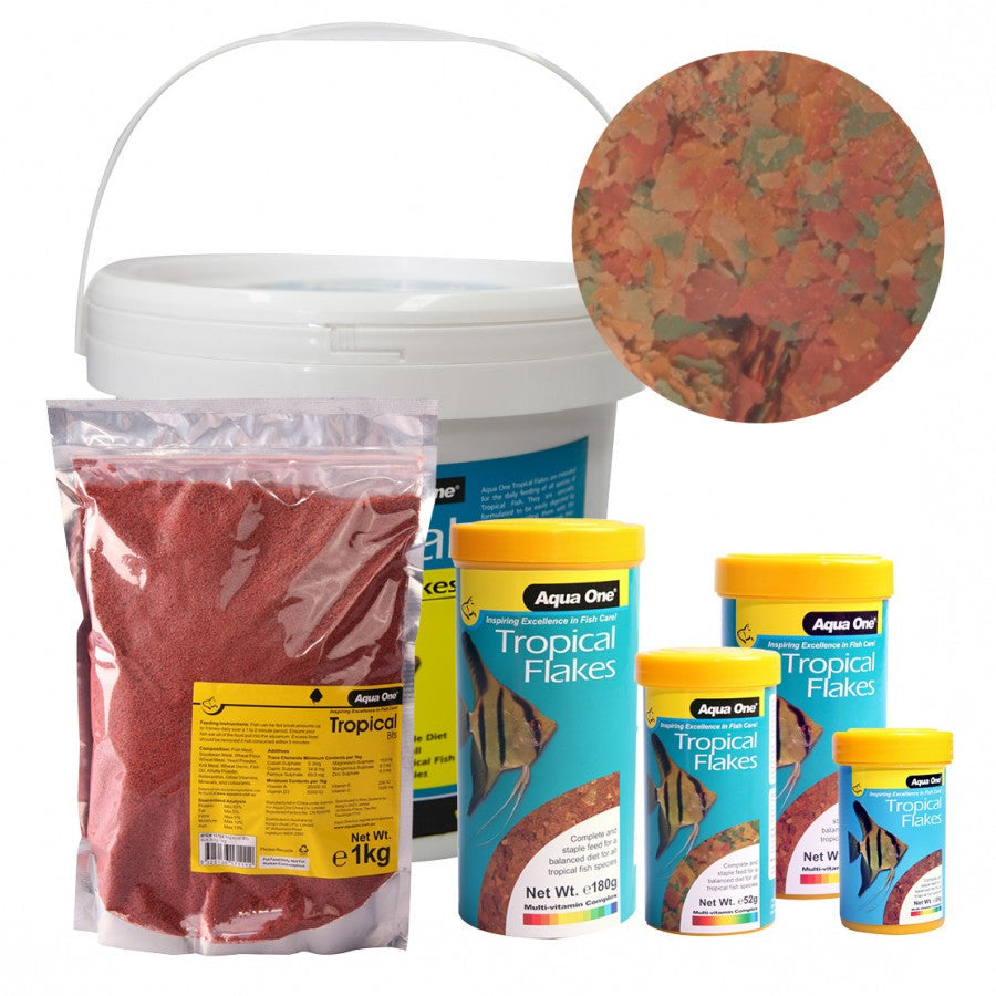 Aqua One Economy Tropical Flake Food 1kg (10618)-Hurstville Aquarium