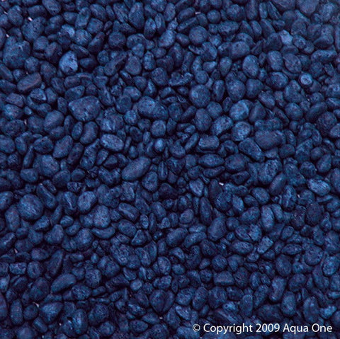 Aqua One Decorative Gravel 1kg Deep Blue (10282bl)-Hurstville Aquarium