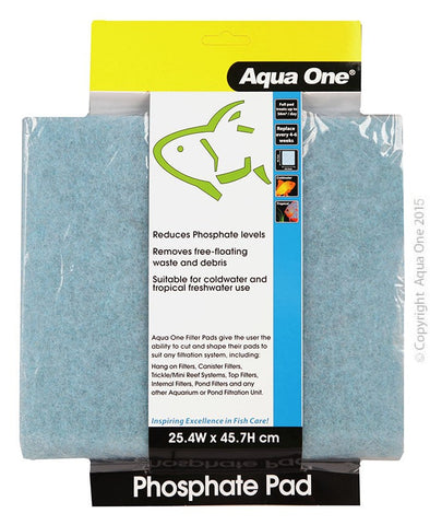 Aqua One Phos Pad Self Cut Filter Pad 25.4 X 45.7cm (10460)-Hurstville Aquarium