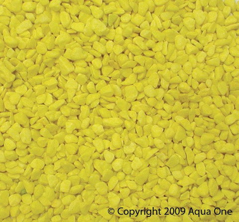 Aqua One Decorative Gravel 1kg Fluro Yellow (10282fy)-Hurstville Aquarium