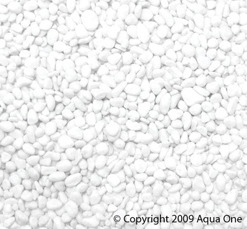 Aqua One Decorative Gravel 1kg White (10282wh)-Hurstville Aquarium
