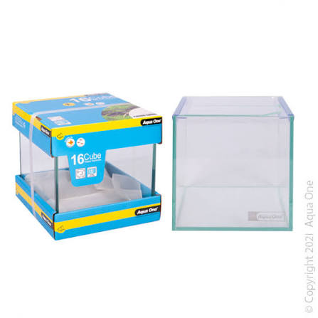 Aqua One Betta Cube Square Glass Tank 16x16x16cm