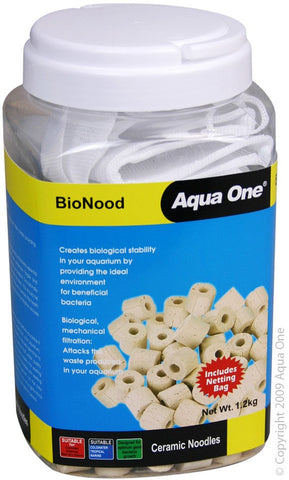 Aqua One Bionood Ceramic Noodles 1.2kg (10436)-Hurstville Aquarium