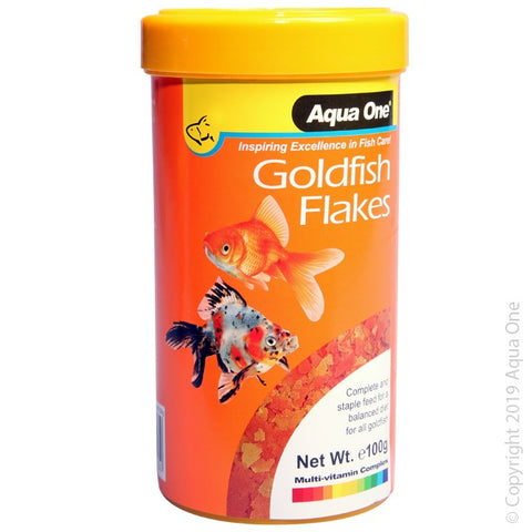 Aqua One Goldfish Flake 180g (11554)-Hurstville Aquarium