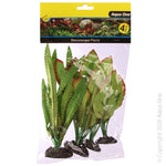Aqua One Silk Plant 4pk Mix 3 (24243)-Hurstville Aquarium
