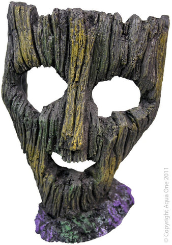 Aqua One Ornament Ruined Mask Medium 13x8.8x18cm (36287m)-Hurstville Aquarium