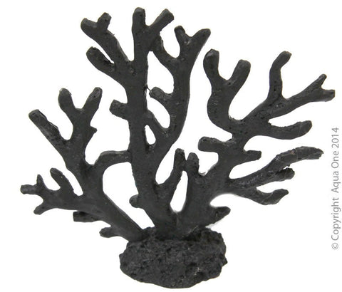 Aqua One Ornament Betta Black Coral Fern 10cm (24342)-Hurstville Aquarium