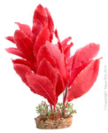 Aqua One Silk Plant Red Sword With Gravel Base Large (29077)-Hurstville Aquarium