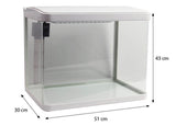 Aqua One Lifestyle 52 Complete Glass Aquarium 51cm 52l Gloss Black-Hurstville Aquarium