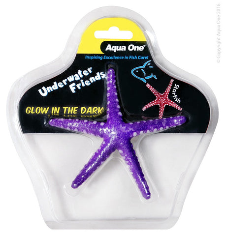 Aqua One Underwater Friends Starfish Glow In Dark Mixed Colour (37141)-Hurstville Aquarium