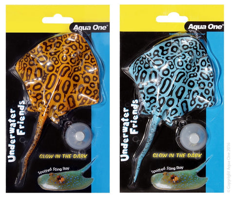 Aqua One Y Underwater Friends Stingray Float Glow In Dark Mixed Colour (37142)-Hurstville Aquarium