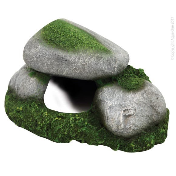 Aqua One Ornament Moss Covered River Stones 20x14x10cm (36840 ...