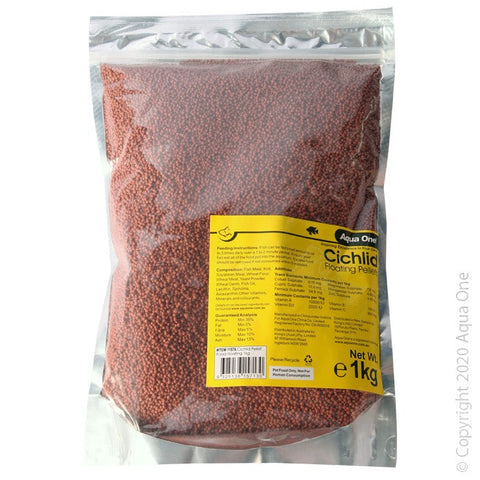 Aqua One Cichlid Pellet Food Floating 1kg-Hurstville Aquarium