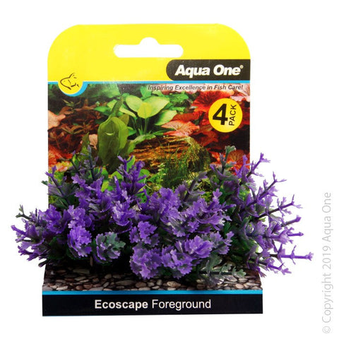 Aqua One Ecoscape Foreground Catspaw 4pk Purple (28358)-Hurstville Aquarium