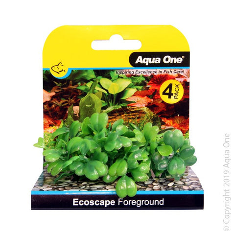 Aqua One Ecoscape Foreground Lobelia 4pk Green (28363)-Hurstville Aquarium