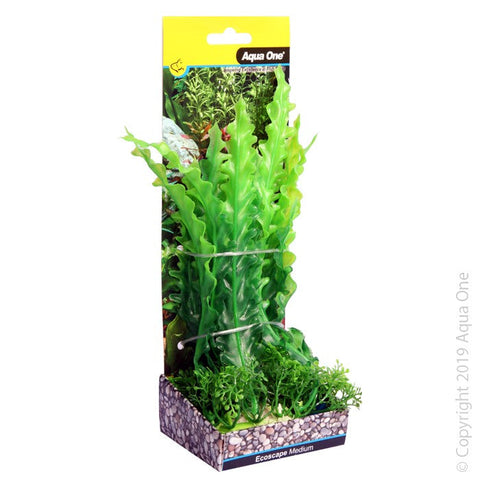 Aqua One Ecoscape Medium Ruffled Lace Plant Green (28381)-Hurstville Aquarium