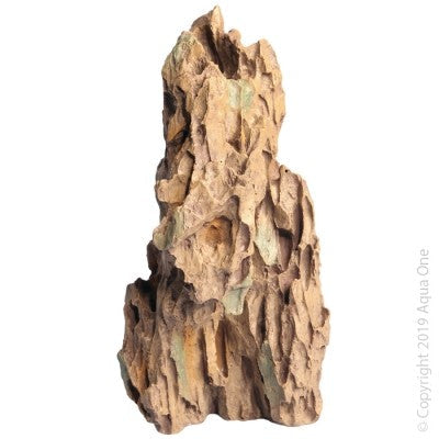 Aqua One Ornament Petrified Wood Cave Style 13x14x24.6cmh (37870)-Hurstville Aquarium